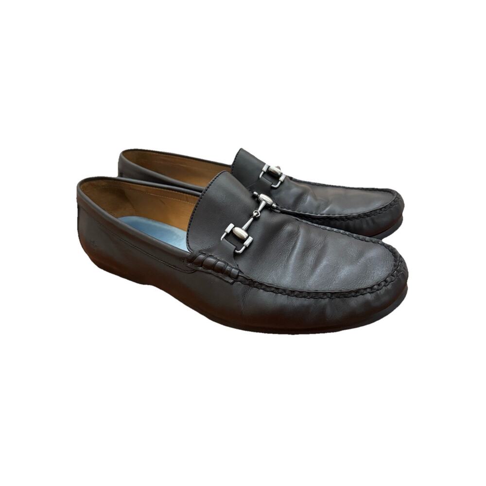Peter Millar Black Leather Classic Horsebit Loafers Men's Size 11
